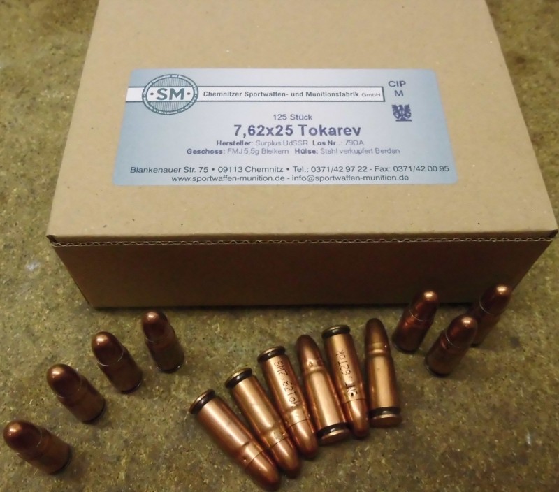 SM 7,62x25 Tokarev VM